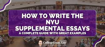 how to write the nyu supplemental essay