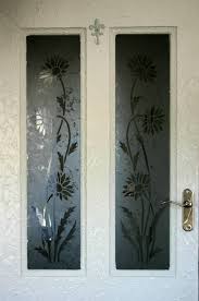 Daisy Acid Etched Glass Door Panels
