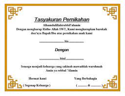 Contoh kartu ucapan aqiqah berwarna versi ms. Contoh Format Penulisan Syukuran Pernikahan Belajar Office