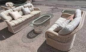 White Wicker Henry Link Patio Furniture