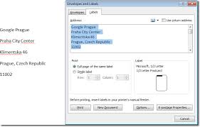 Address Labels In Word Create Labels In Word 2010 Free