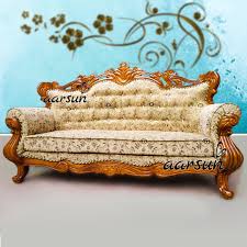traditional teak wood royal sofa set sf