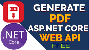 generate pdf report in asp net core web