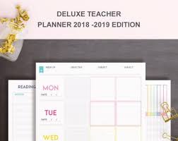Deluxe Homeschool Planner Lesson Planner Template Instant Etsy