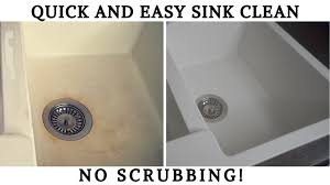 how to clean a white composite sink
