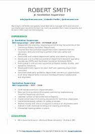 Maybe you would like to learn more about one of these? Sanitation Supervisor Resume Samples Qwikresume