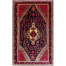 tabrizi rugs hamadan red hand knotted