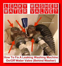 Laundry water valves are solenoids made of sturdy metals such as iron, brass that can check out the different. How To Fix A Leaking Washing Machine On Off Water Valve Behind Washer