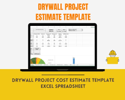Drywall Project Cost Estimate Excel