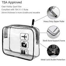 tsa approved clear travel toiletry bag