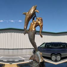 Dolphin Statue Outdoor Decor