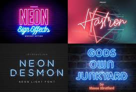 neon font to inspire your web designs