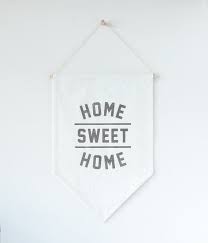 home sweet home wall flag quote banner