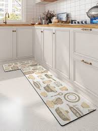 1pc pu kitchen floor mat multicolor