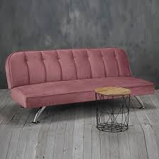 brighten velvet sofa bed with chrome