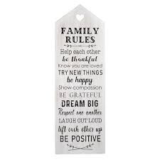 Family Rules Wall Sign 16x48