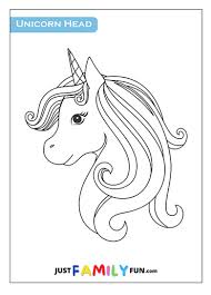 printable unicorn head outline just