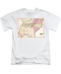 1818 Pinkerton Map Of The Southeastern United States Kids T Shirt