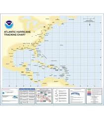 Western Atlantic Basin Hurricane Tracking Chart By Noaa