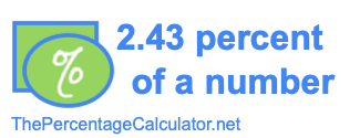 how to get 2 43 percent of a number