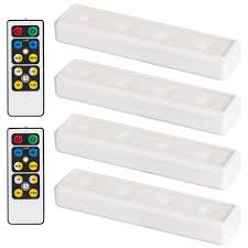 Brilliant Evolution Led White Wireless Under Cabinet Light With 2 Remotes 4 Pack Brrc120ir4 The Home Depot