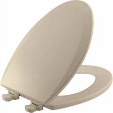 bemis b1500ec006 elongated closed front molded wood toilet seat with cover in bone