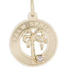 rembrandt palm springs charm gold plated silver