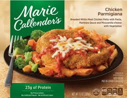 Nutrition facts label for marie callender's chicken pot pie, frozen entree. Qfc Marie Callender S Chicken Parmigiana Frozen Meal 13 Oz
