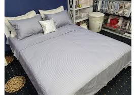 bed linen stripe satin premium light