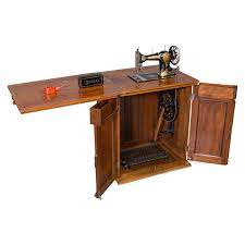 antique sewing machine cabinet english