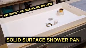 corain solid surface shower pan part