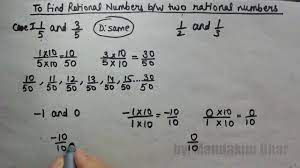 How to find Rational Numbers between two given Rational Numbers (case-1) -  YouTube