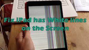 ipad has white lines on the screen solved