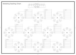 Wedding Seating Chart Template Round Tables 4113
