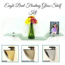 Eagle Bent Clear Floating Glass Shelf