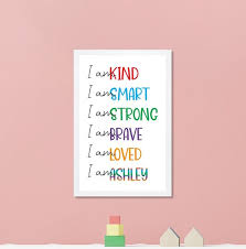 Personalized Affirmations Wall Art For