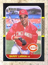 1989 donruss baseball is perhaps best remembered for the hunt for ken griffey jr. Barry Larkin 1987 Donruss Cincinnati Reds Baseball Rookie Card Hof Kbk Sports