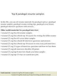 Sample Cover Letter For Paralegal Resume