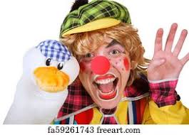 free circus whiteface clown art prints