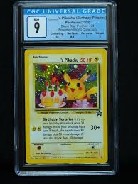 Find many great new & used options and get the best deals for pokemon 7th birthday card pikachu at the best online prices at ebay! Mavin Birthday Pikachu 24 Black Star Promo Holo Pokemon Card Cgc 9 Mint Za