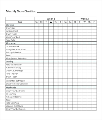 Household Schedule Template Housekeeping Schedule Template