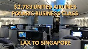 United offers flat bed seats in business class, which have a pitch of 78 inches and a width of 22 inches; 2 500 United Polaris Business Class 787 9 Dreamliner Los Angeles To Singapore Youtube