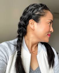 braids a bright lip and blush blended