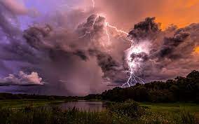 nature thunder lightning clouds sky