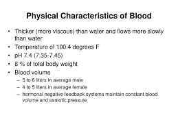 ppt physical characteristics of blood