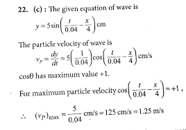 the equation of a wave is y 5 sin t0
