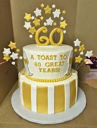 Congratulations, you have reached the age when you need to conceal your wrinkles and wear your shiny new teeth. 60 Birthday Cake