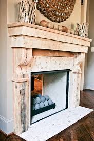 reclaimed wood mantle wood fireplace