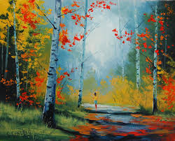 Autumn Landscape With Figure by artsaus on DeviantArt