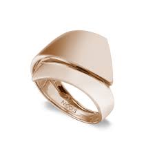 gold ring elegance double band flat